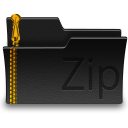 Folder ZIP Gold Icon 128x128 png